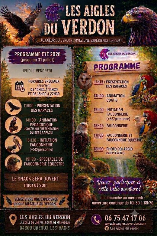 Découverte et Aventures avec Les Aigles du Verdon à Gréoux Les Bains